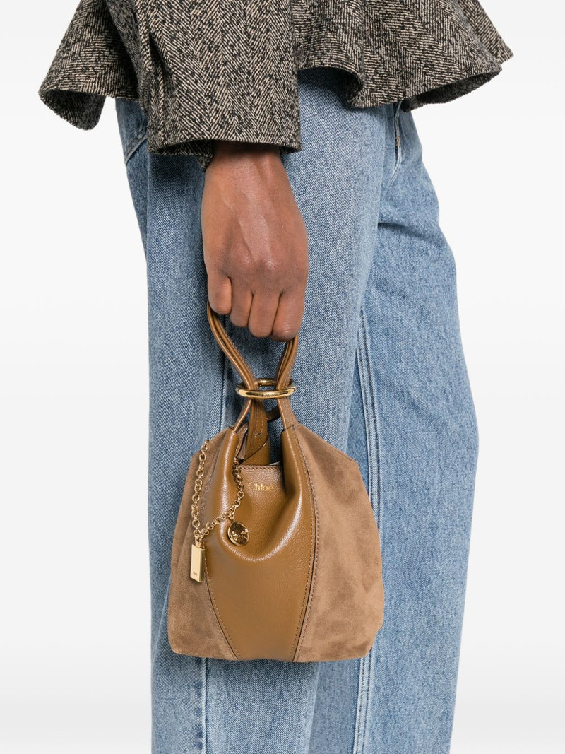 Chloé small Spin grained-leather tote bag outlook