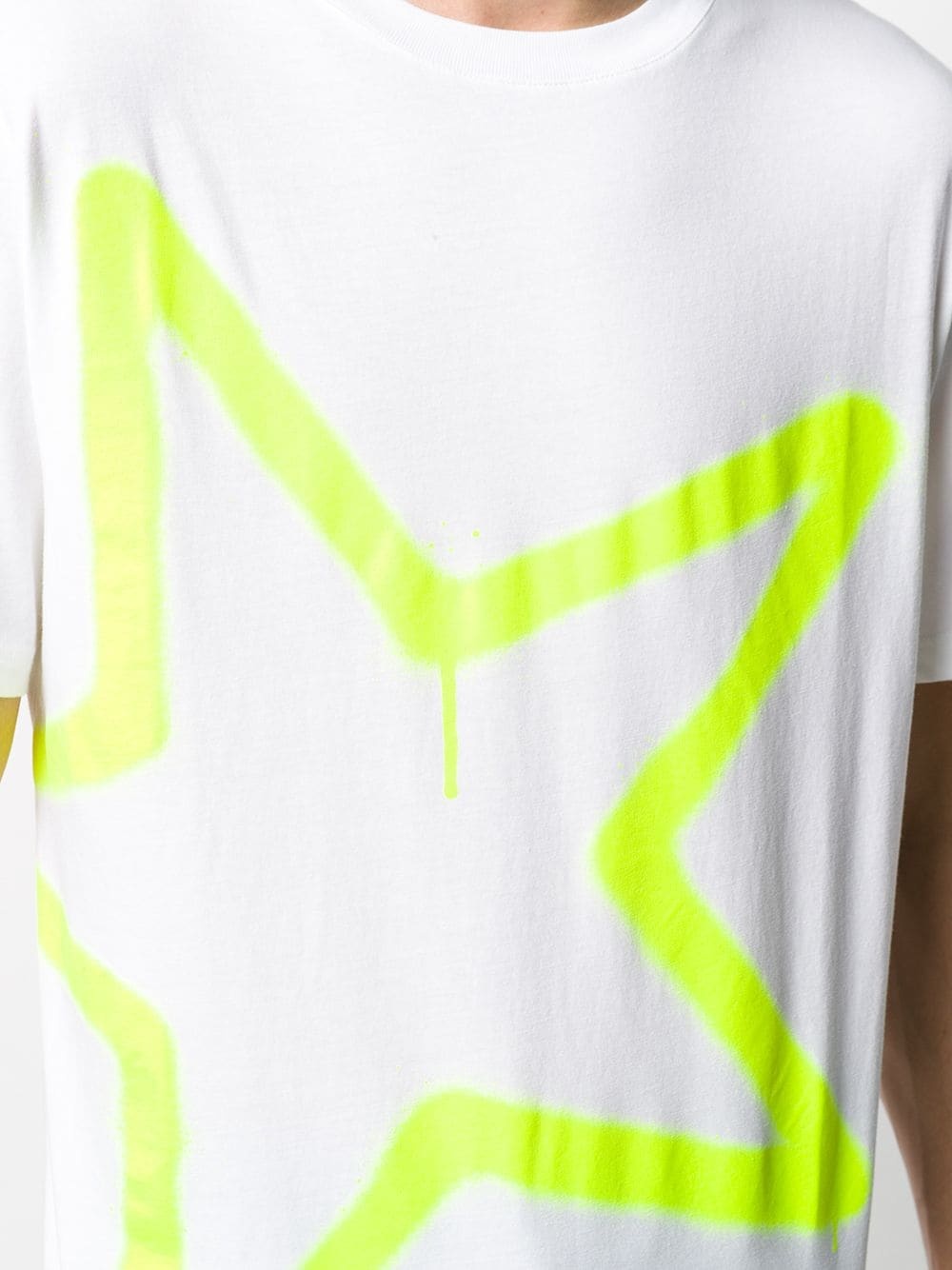 neon star print T-shirt - 5