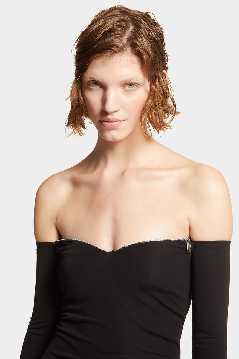 JERSEY ZIPPED DRESS 5