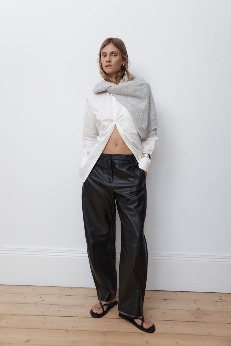 Leather Balloon Pants - Black - 9