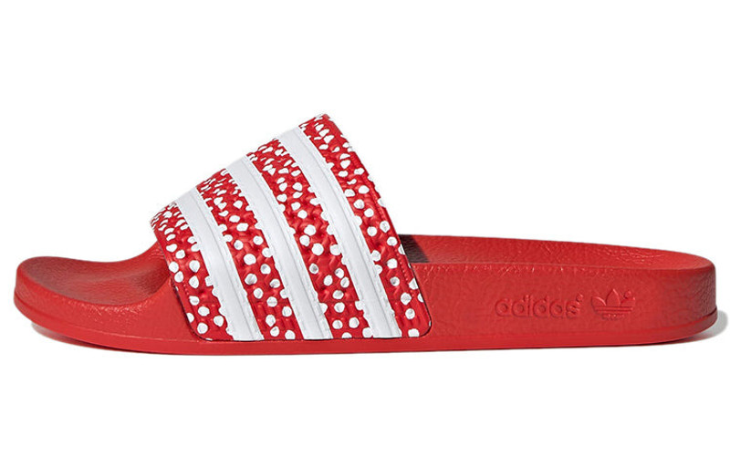 adidas (WMNS) adidas Adilette Slide 'Polka - Vivid Red' FX5921 outlook