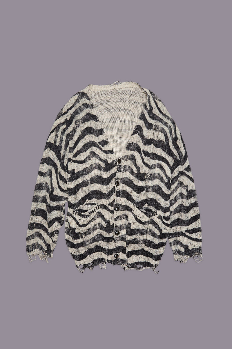 PRINTED OVERSIZED CARDIGAN - 1