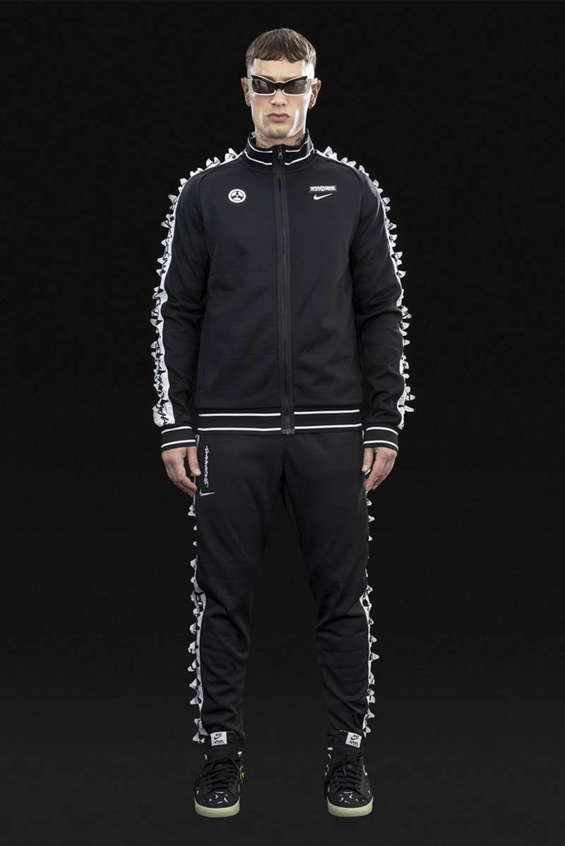 GGG-J1-010 Nike® Acronym® Track Jacket Knit BLACK/WHITE ] with GGG-P1-010 - 1
