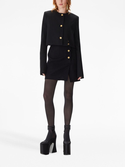 NINA RICCI wool-blend A-line mini skirt outlook