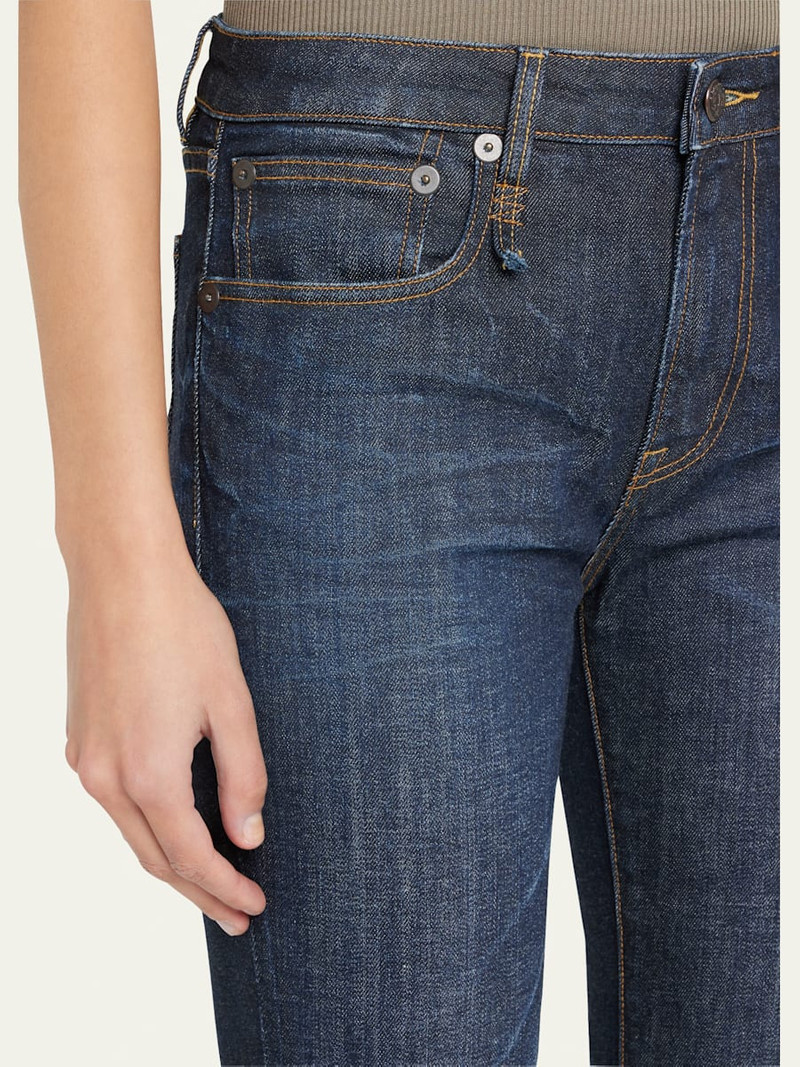 R13 Mid-Rise Straight Kick Ankle Jeans outlook