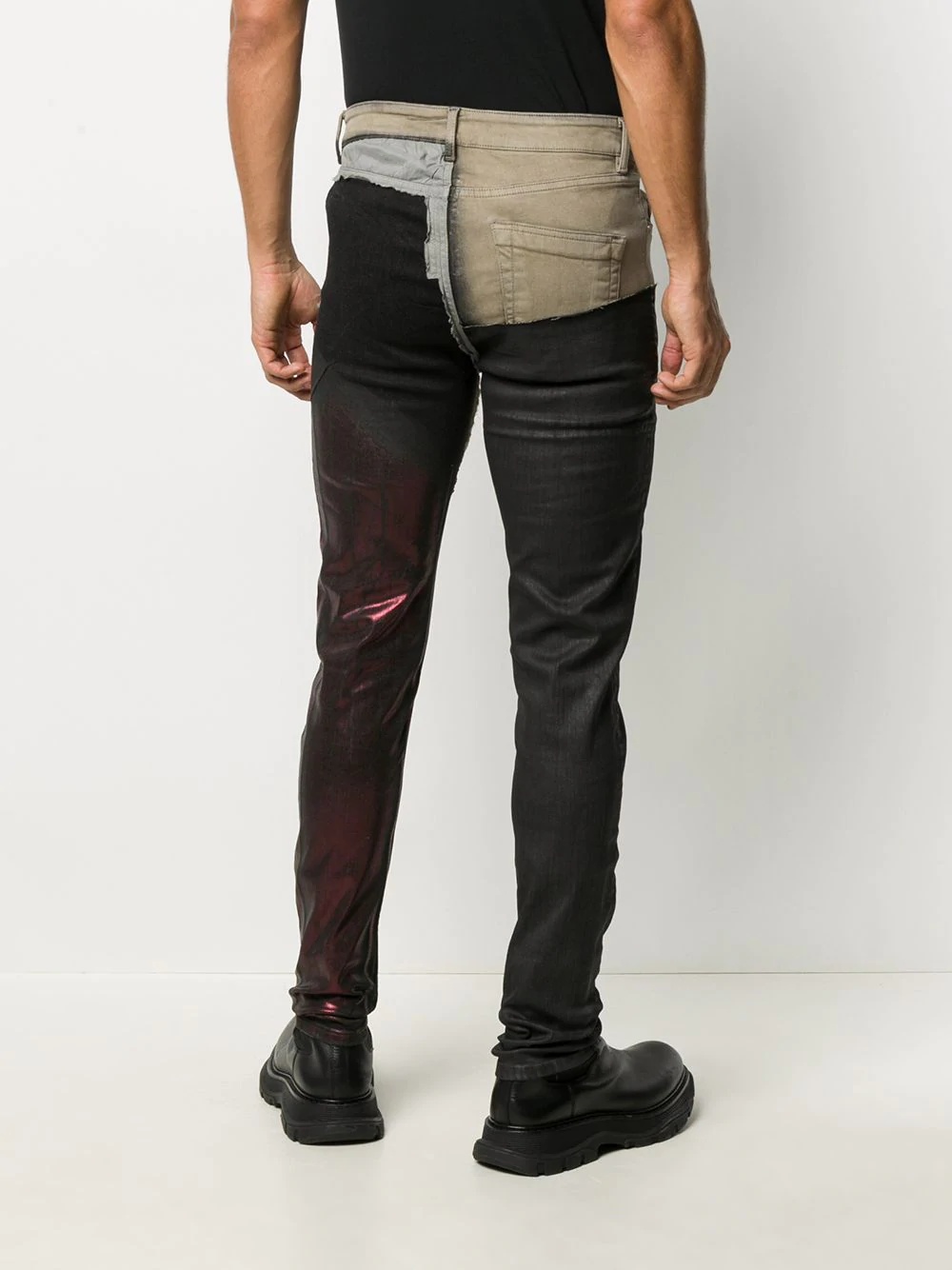 colour-block skinny jeans - 4