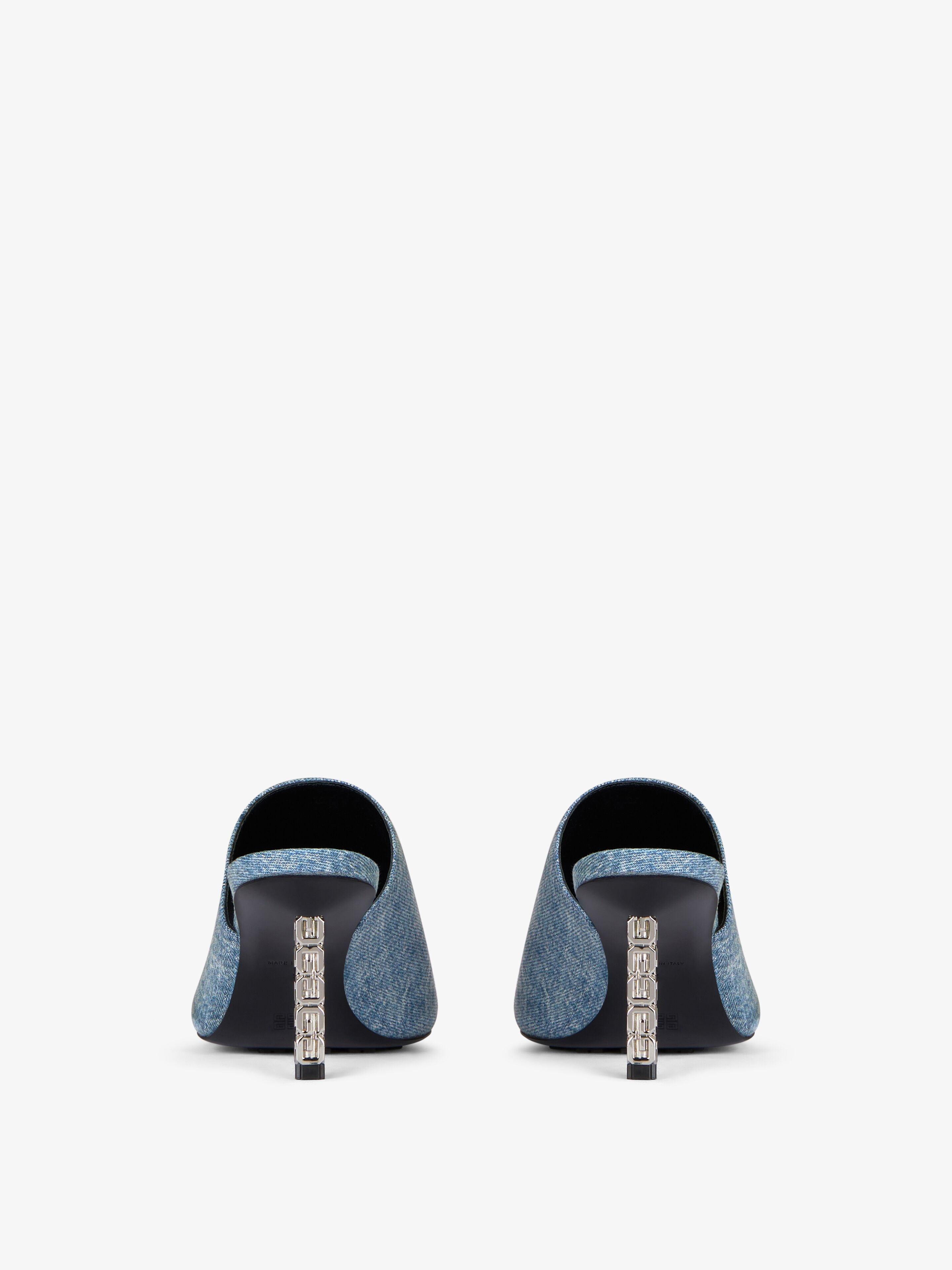 G CUBE MULES IN DENIM - 7