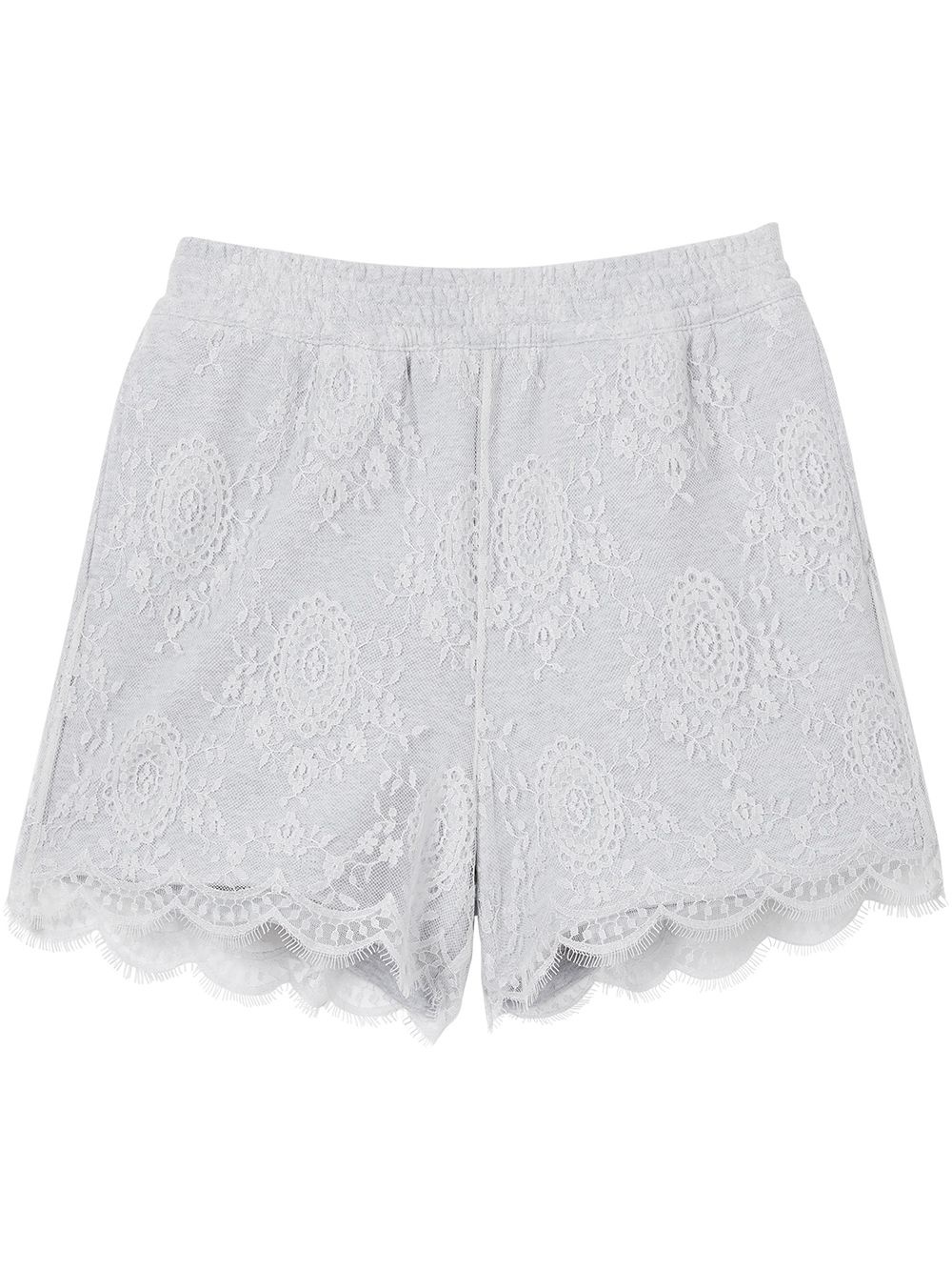 lace overlay cotton shorts - 1