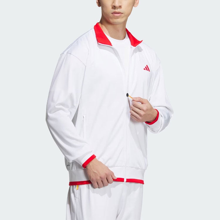 adidas China Knit Tennis Jackets 'White Red' IV7578 - 3