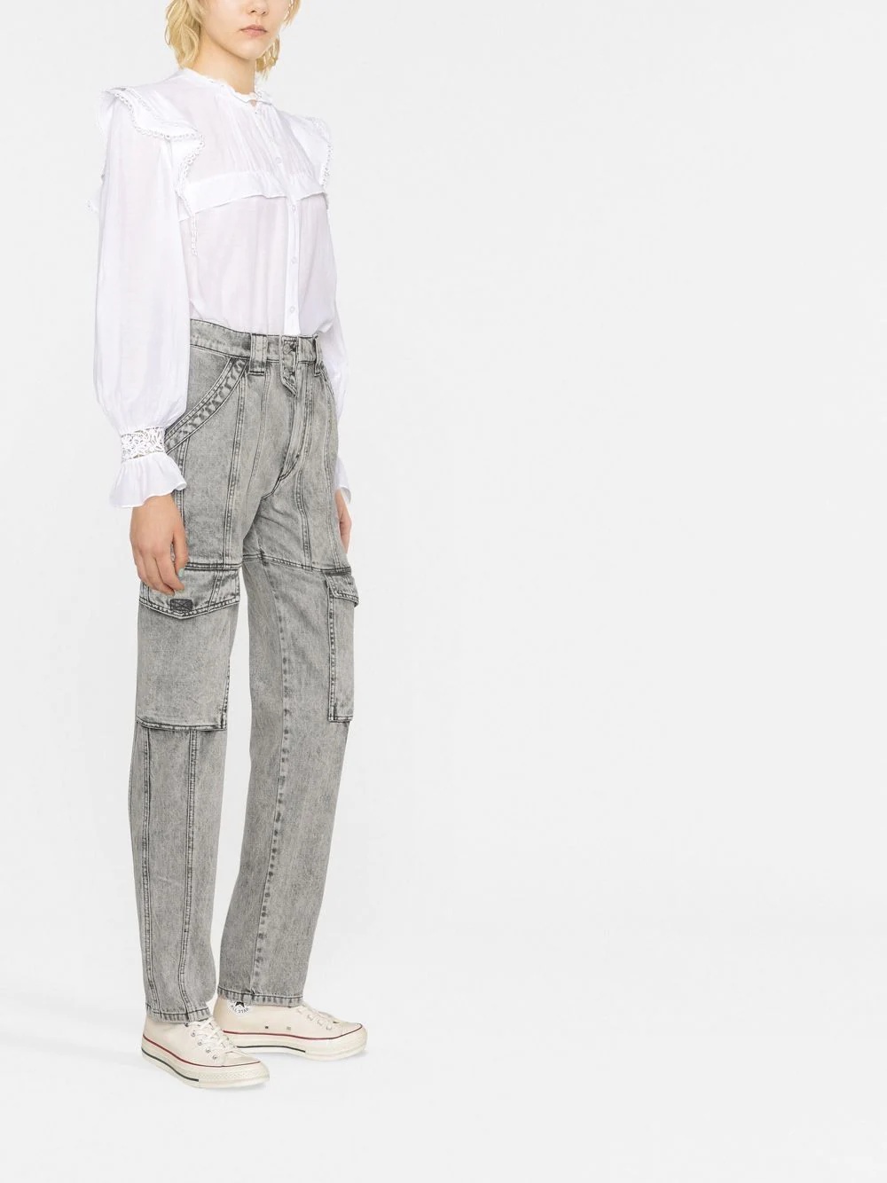 distressed-finish denim jeans - 4