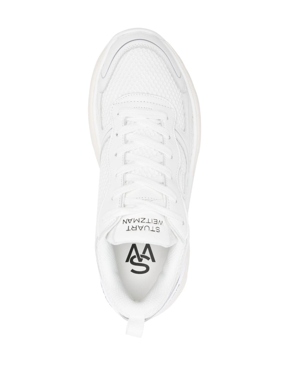 logo-patch mesh chunky sneakers - 4
