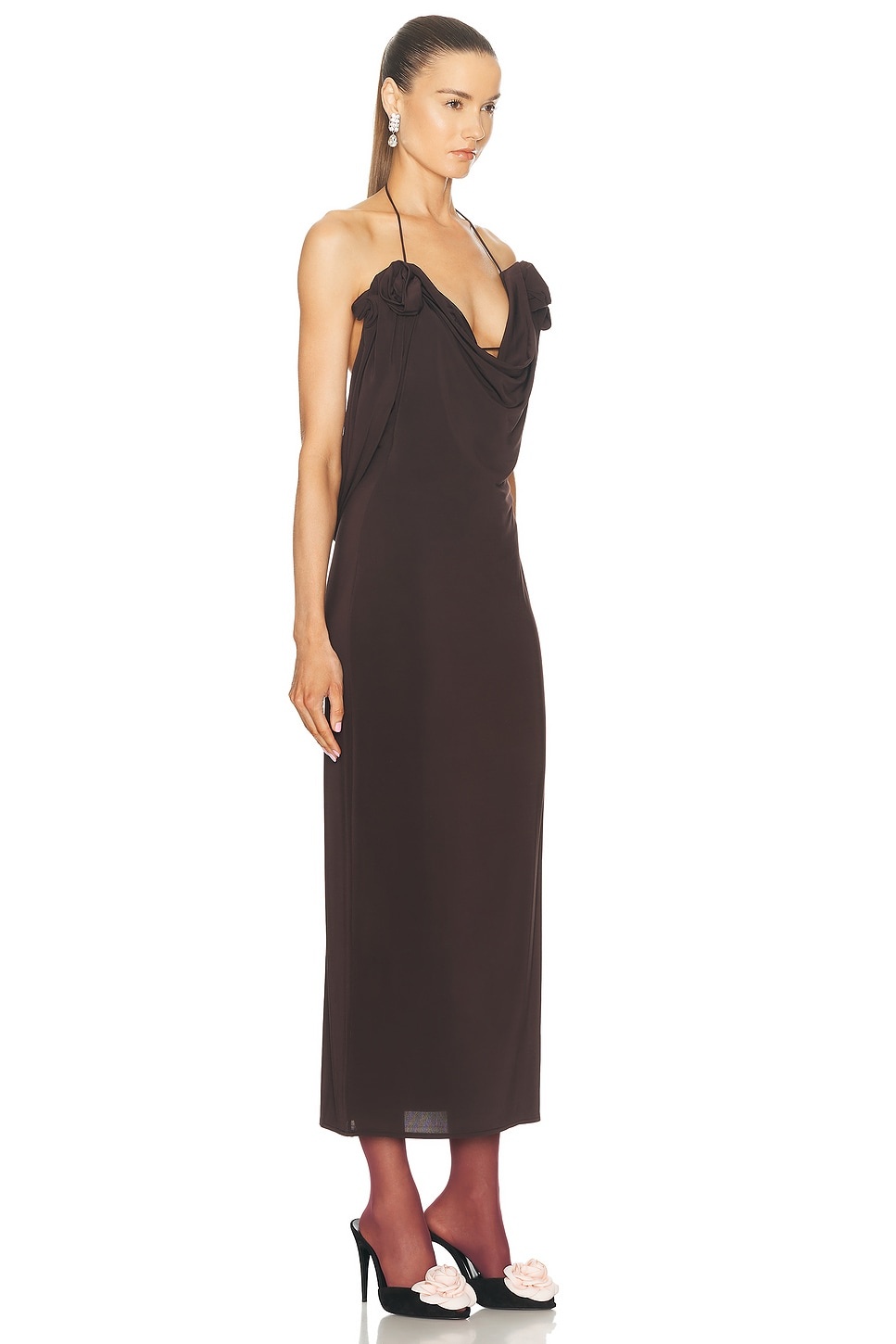Cowl Neck Long Dress - 2