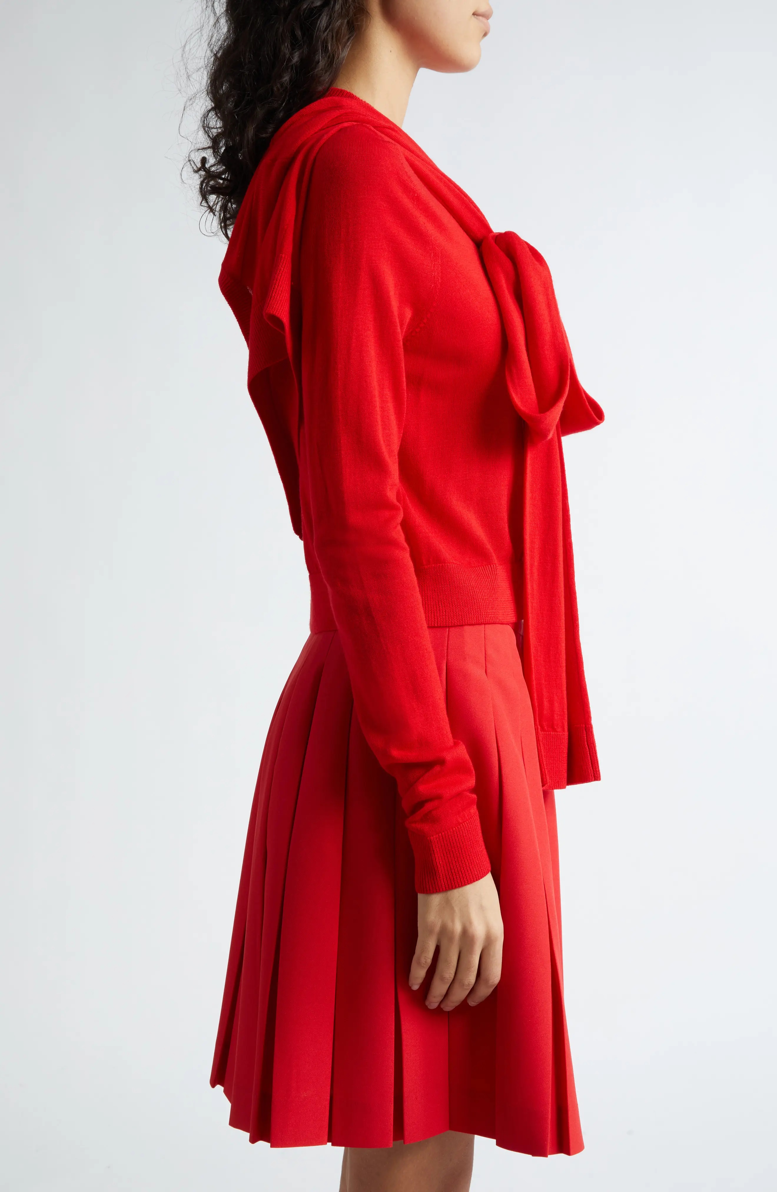 Hermit Merino Wool Bow Cardigan - 4
