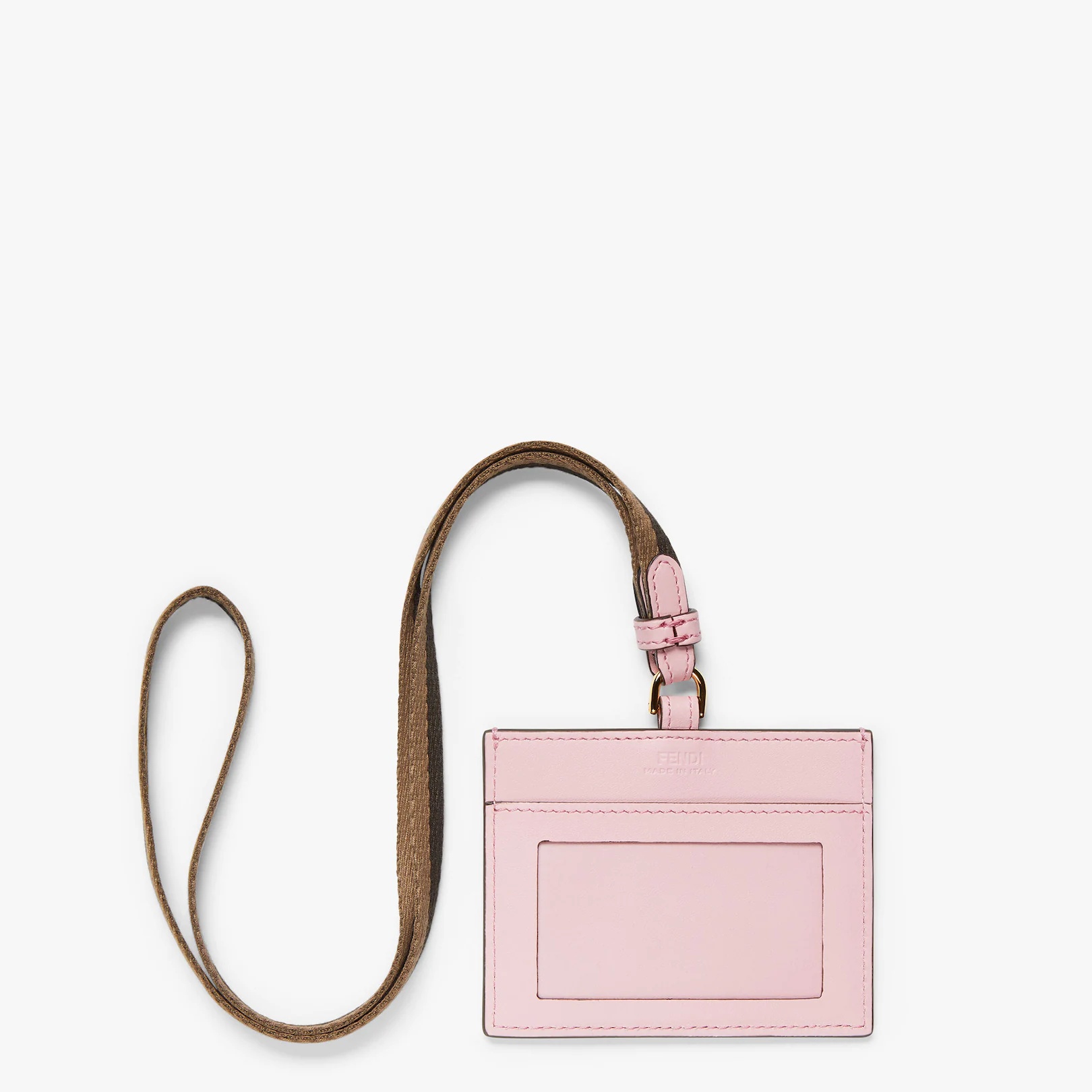 Pink leather name badge - 2