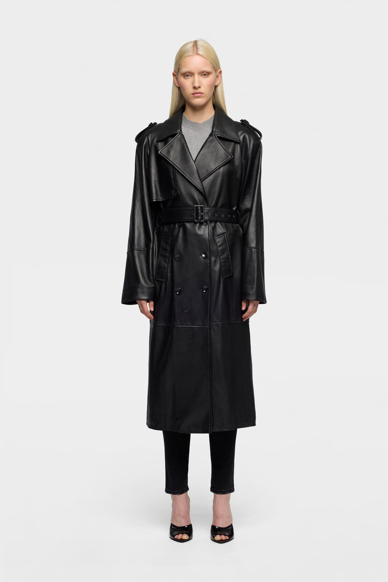 Italian Leather Trench Coat 3