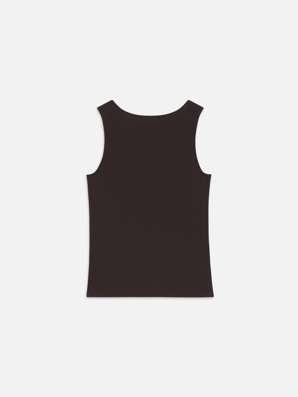 Deep V Tank in Chocolate Brown - 4