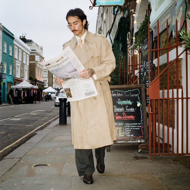 DUKE + DEXTER Ezra Chestnut Pebble Pleated Penny Loafer - Men's outlook