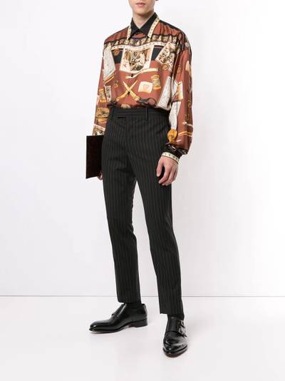 Dolce & Gabbana sewing-print silk shirt outlook