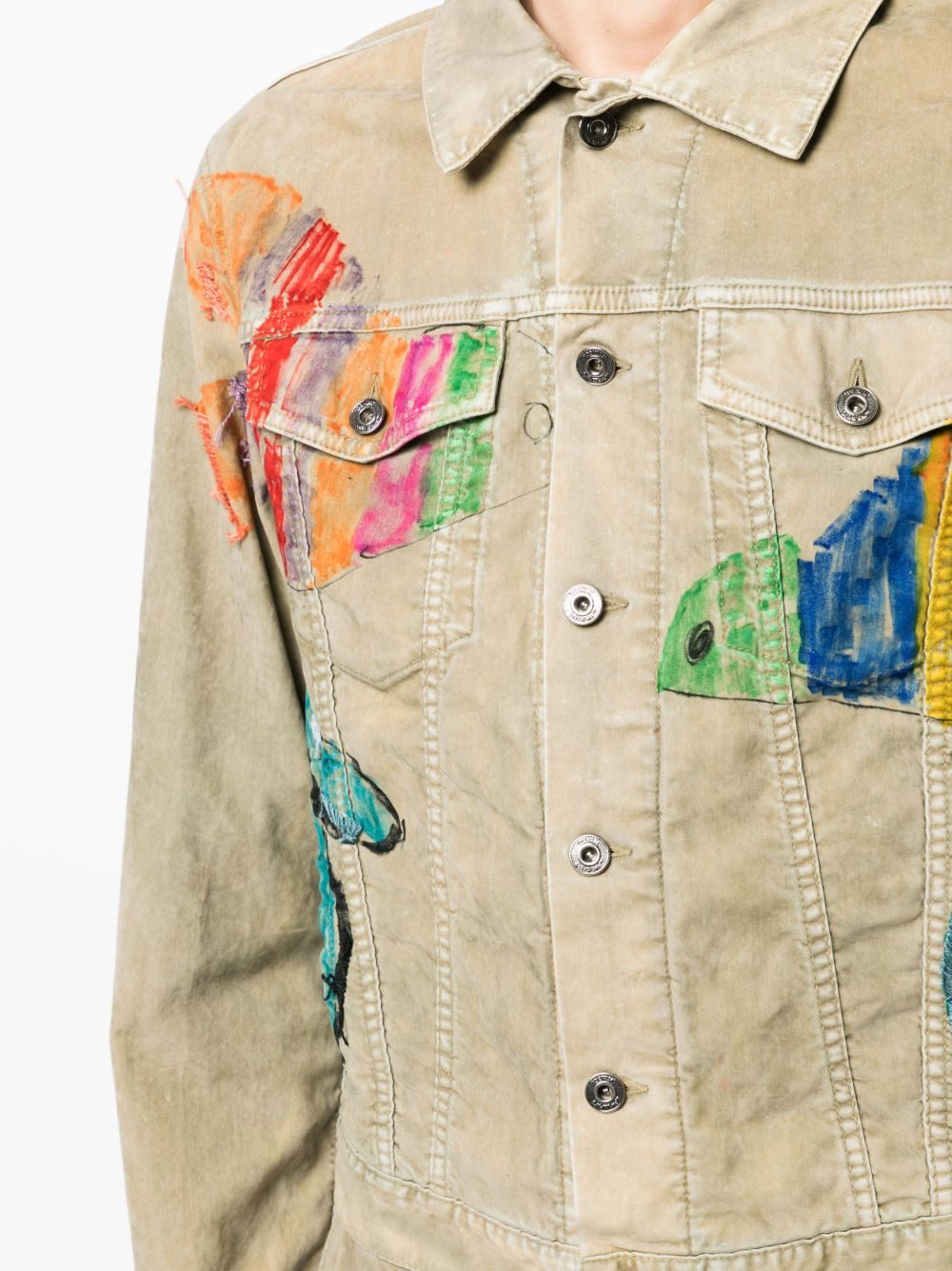 Cartoon graphic-print jacket - 5