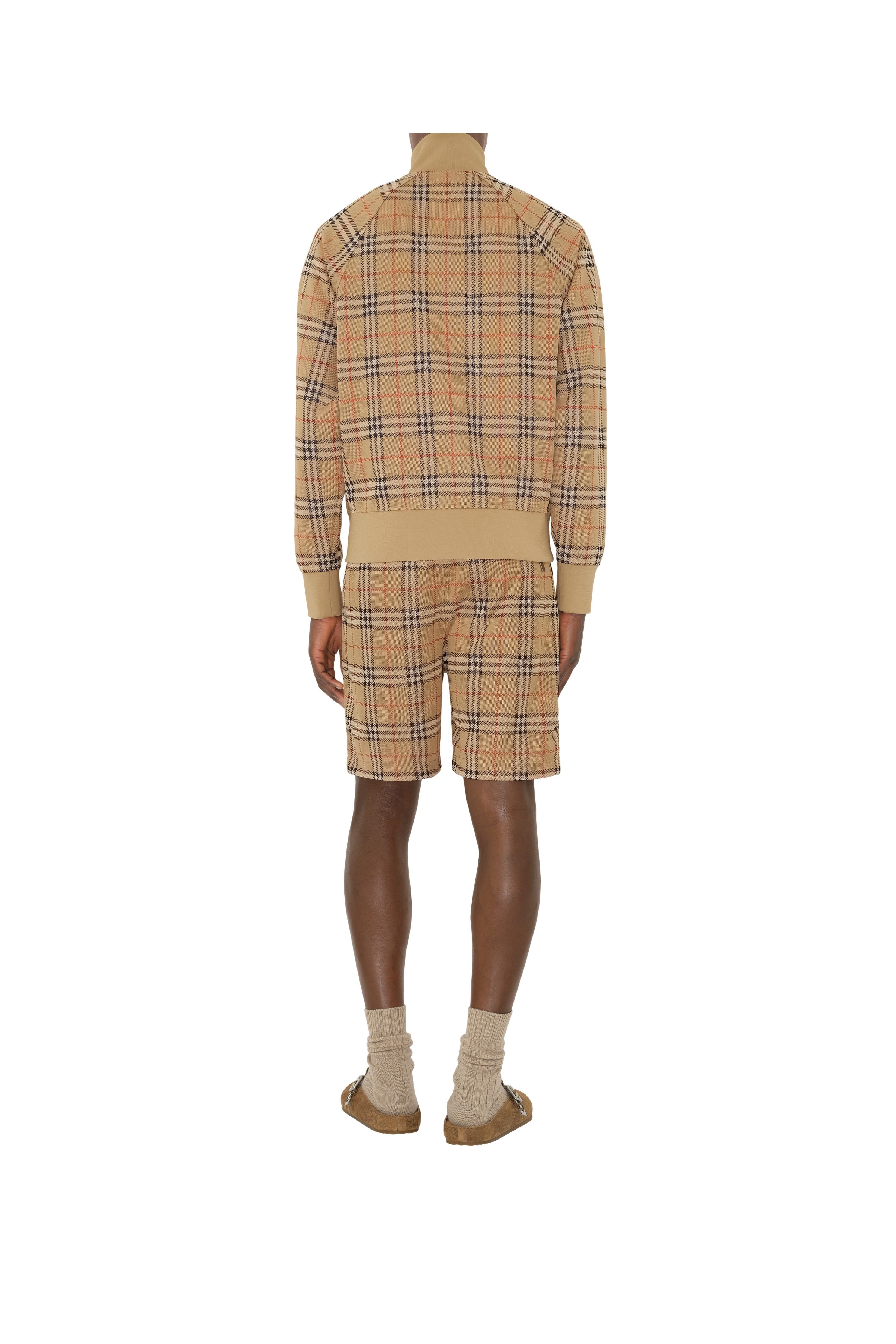 burberry Check Track Jacket in Sand at Nordstrom - 4