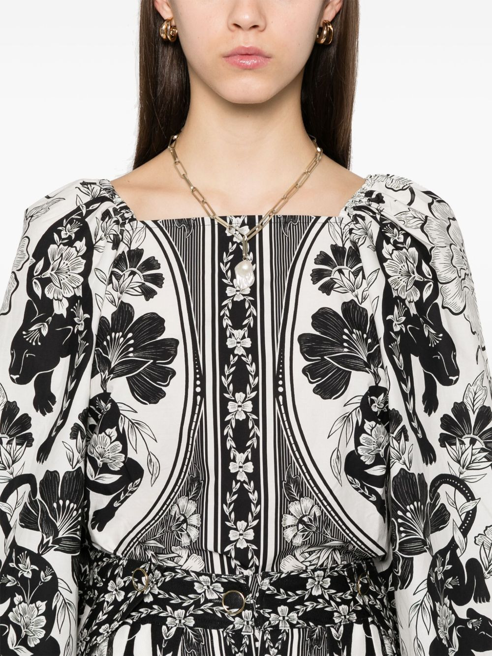 Flower Leopard blouse - 5