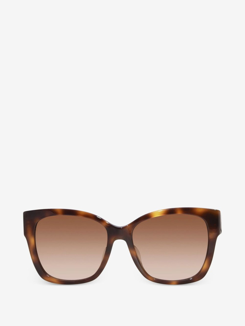 tortoiseshell-effect logo-plaque sunglasses 1