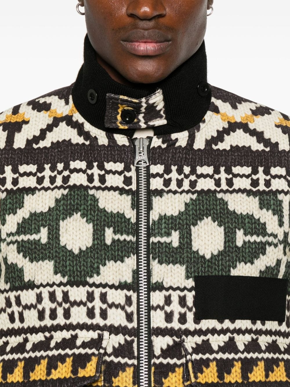 fair isle-print jacket - 5