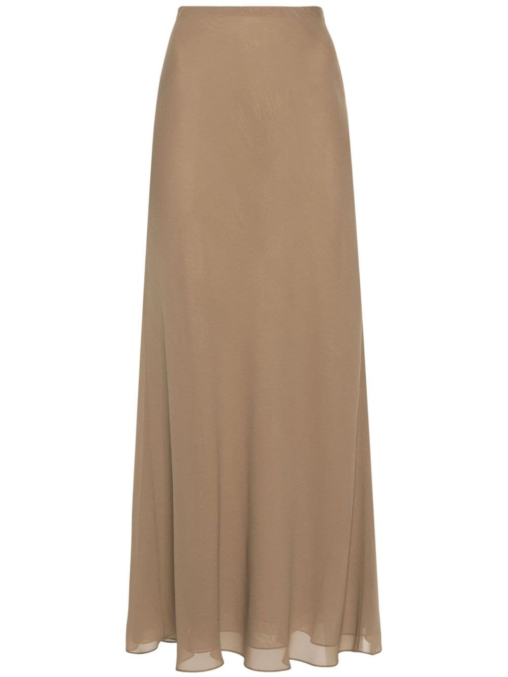 Mauva silk A-Line skirt - 1