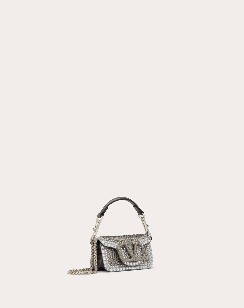 MICRO VALENTINO GARAVANI LOCÒ CHAIN BAG WITH RHINESTONES 3