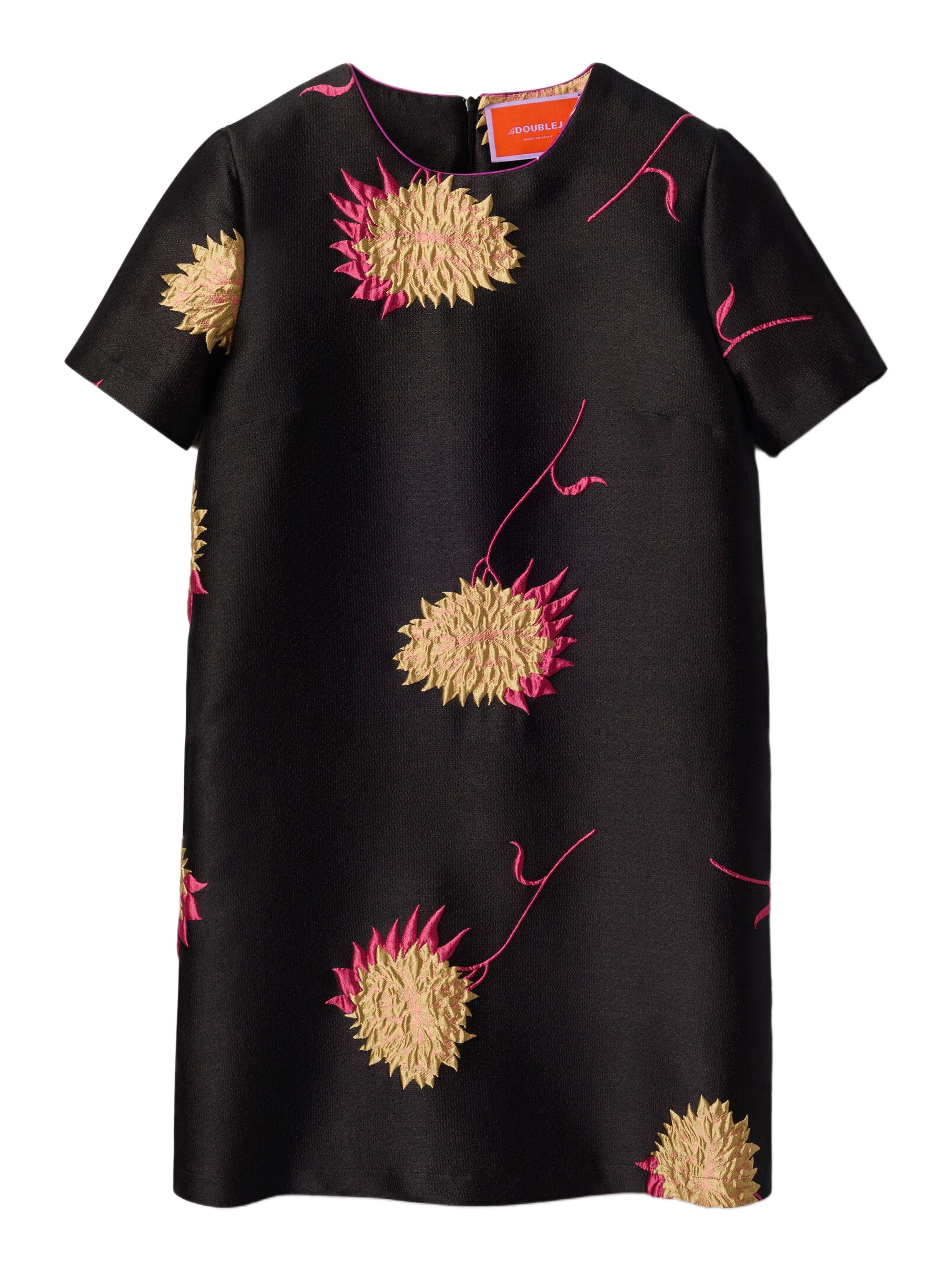 La DoubleJ Mini Swing Dress Derby Jacquard Black at Nordstrom - 2