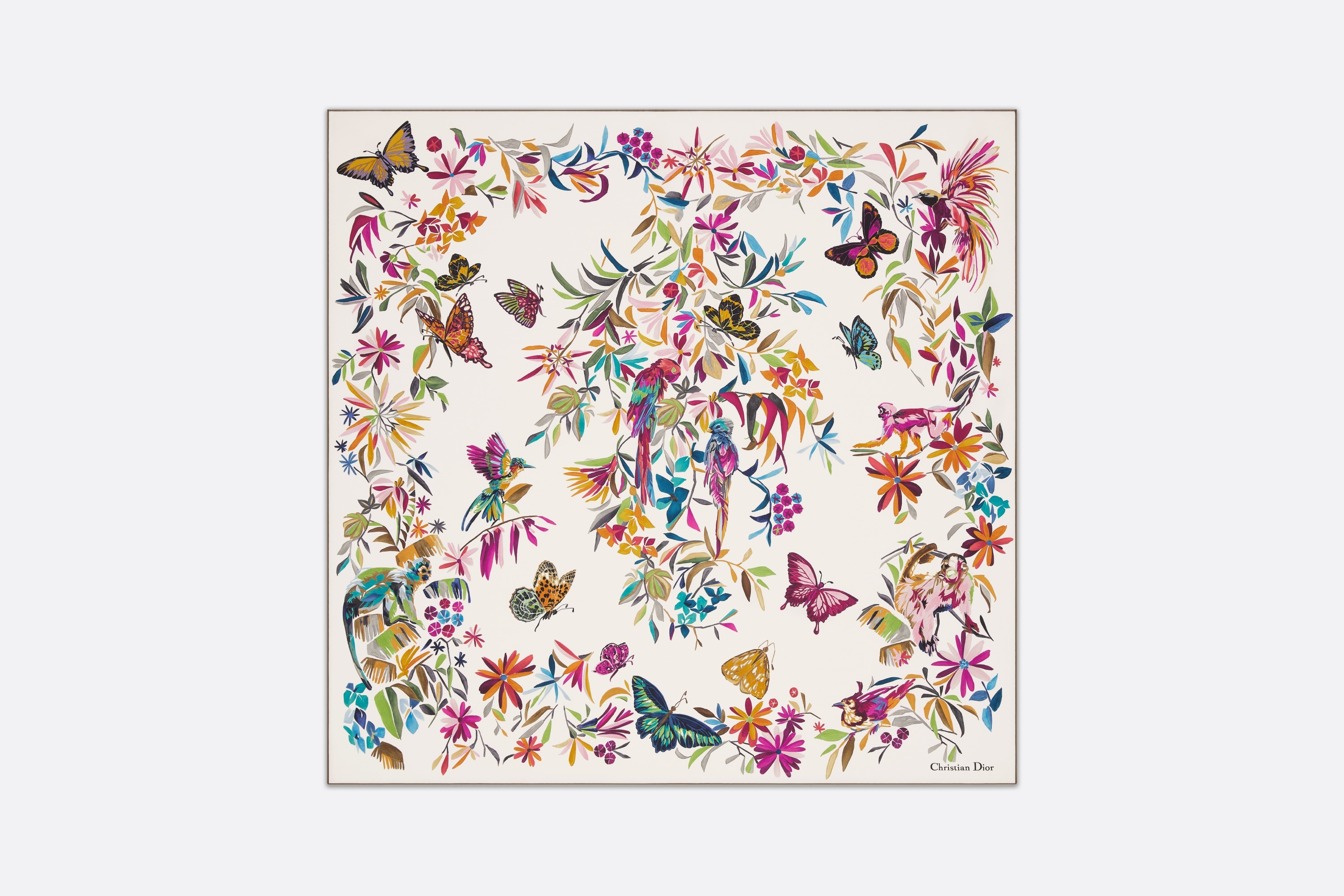 Toile de Jouy Fantastica 90 Square Scarf - 1