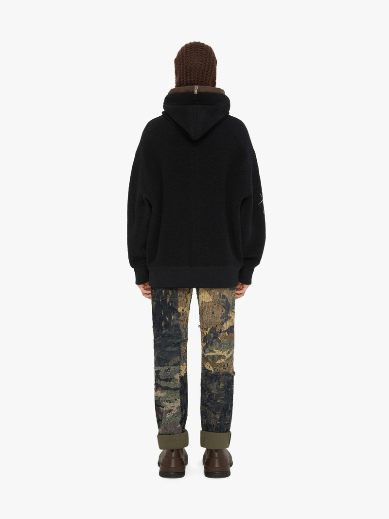 GIVENCHY BARBED WIRE ZIPPED HOODIE IN RINGLET KNIT 4