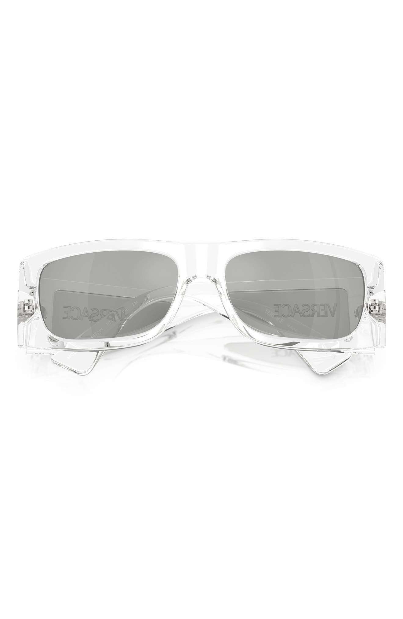 Versace 57mm Pillow Sunglasses in Crystal at Nordstrom - 3