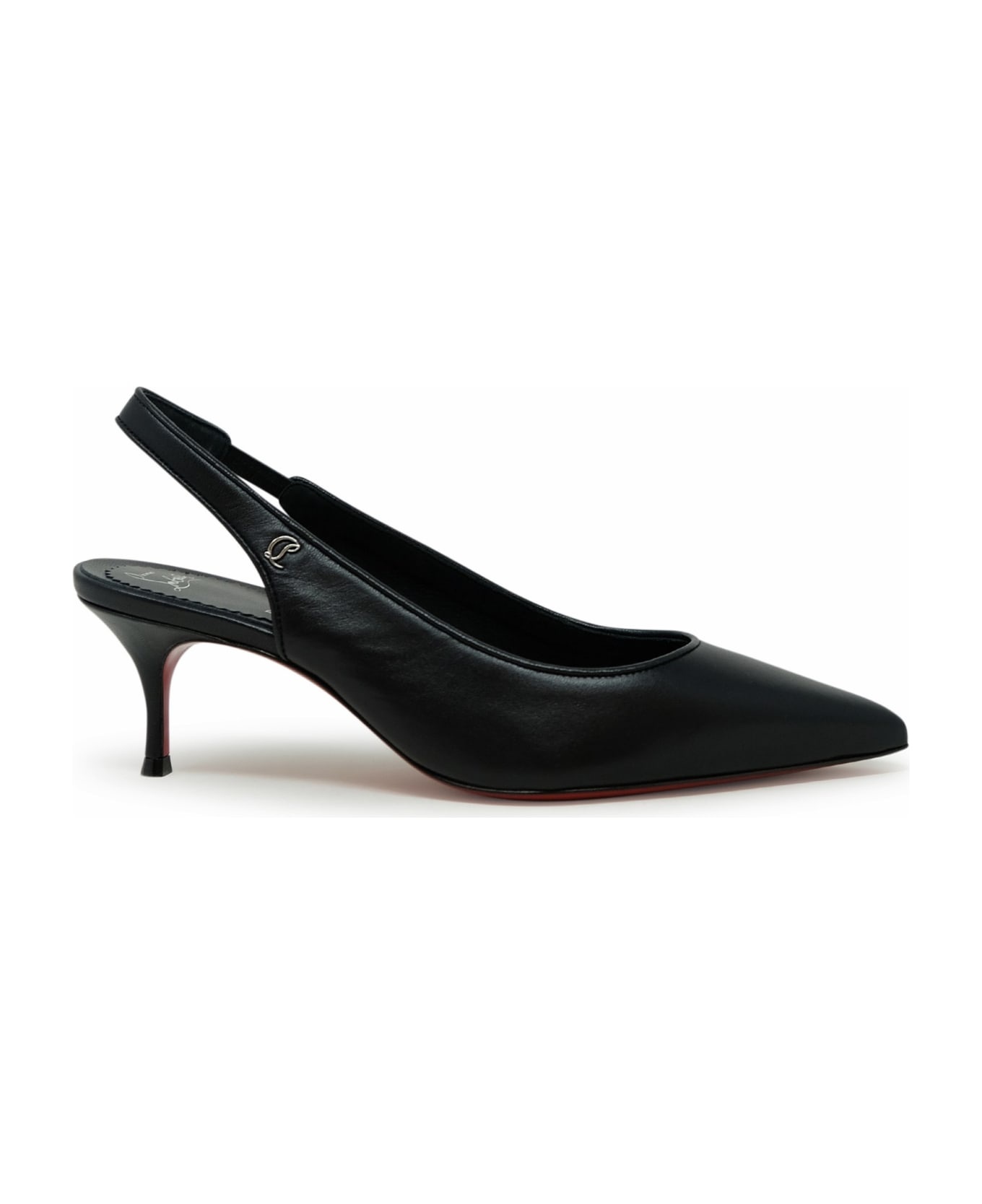 Christian Louboutin Black Leather Sporty 55 Sling - 1
