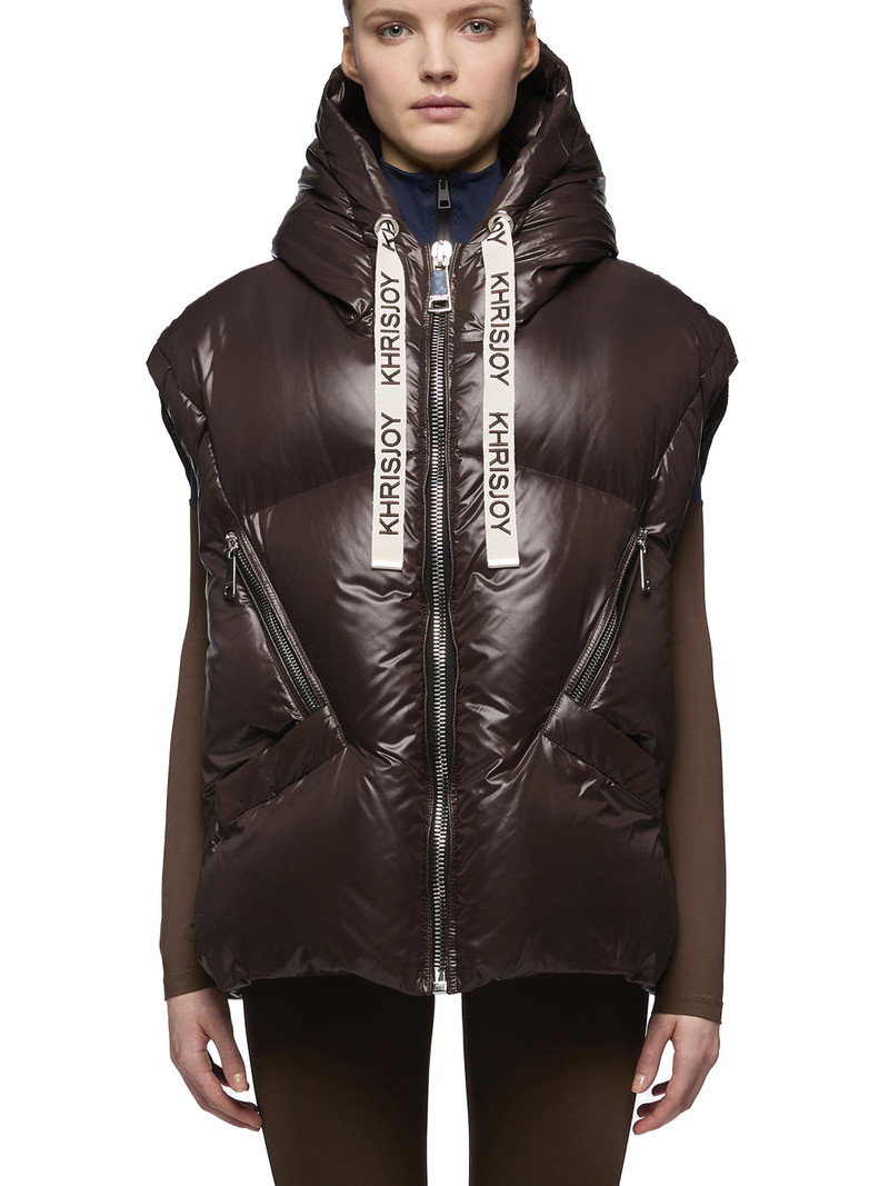 Women's Iconic Milano Down Vest - Chocolate 3