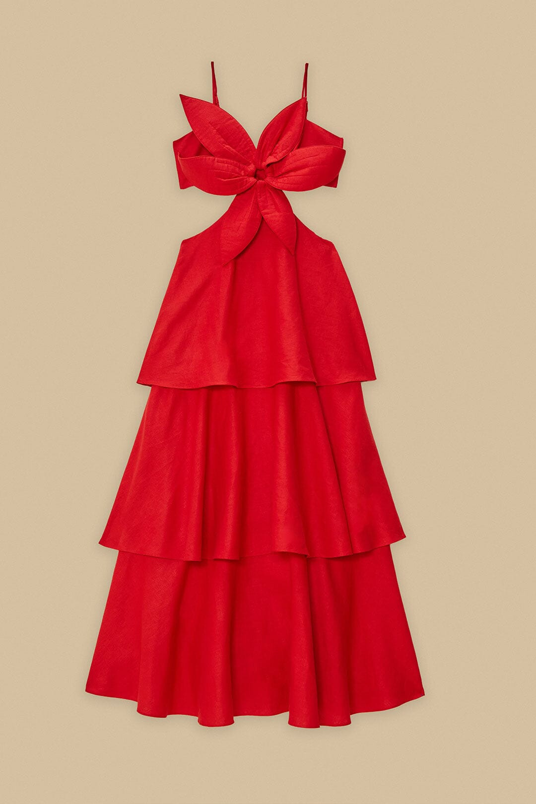 Red Flower Lenzing™ Ecovero™ Euroflax™ Maxi Dress - 5