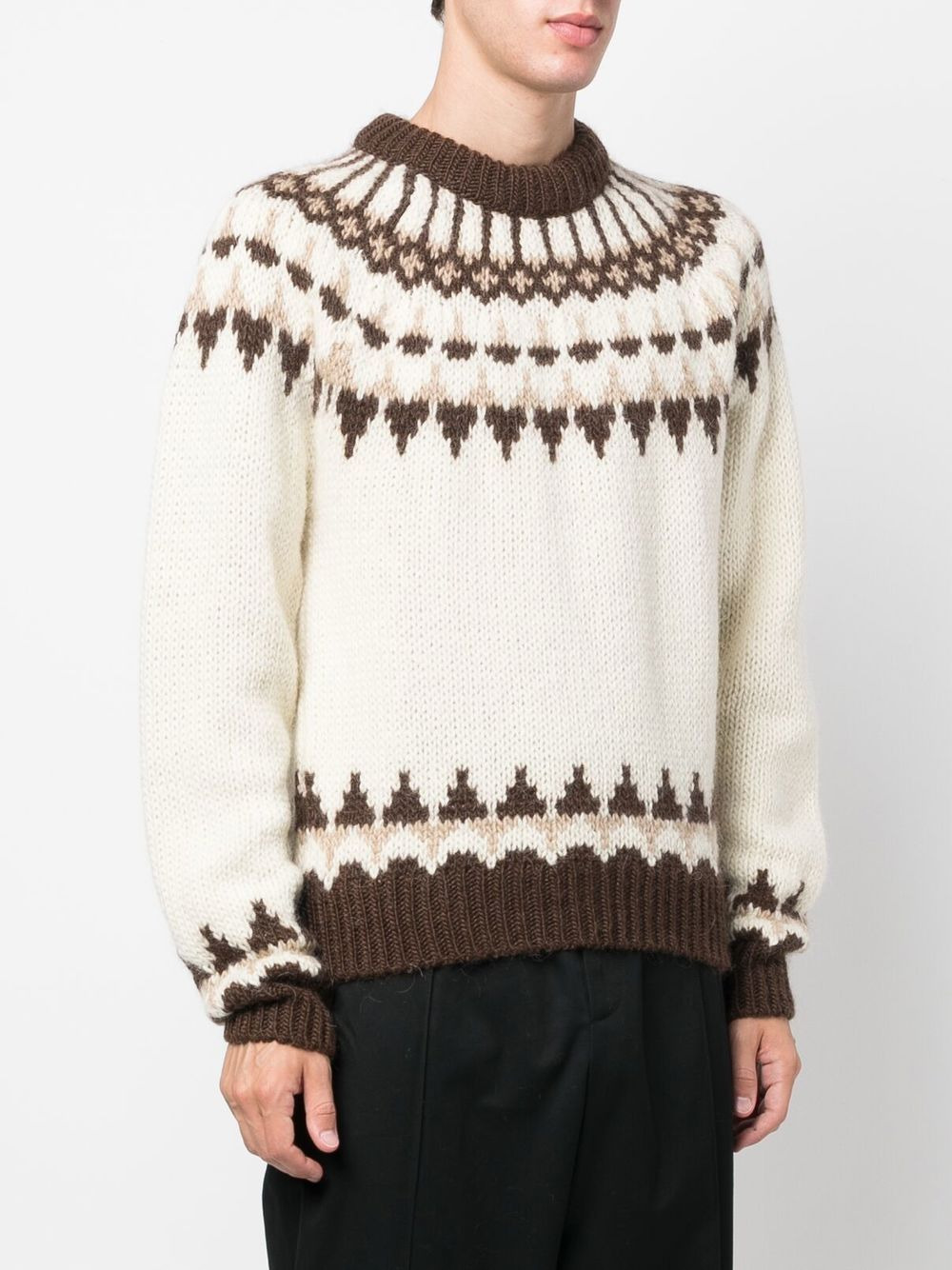 fair isle-style knitted jumper - 3
