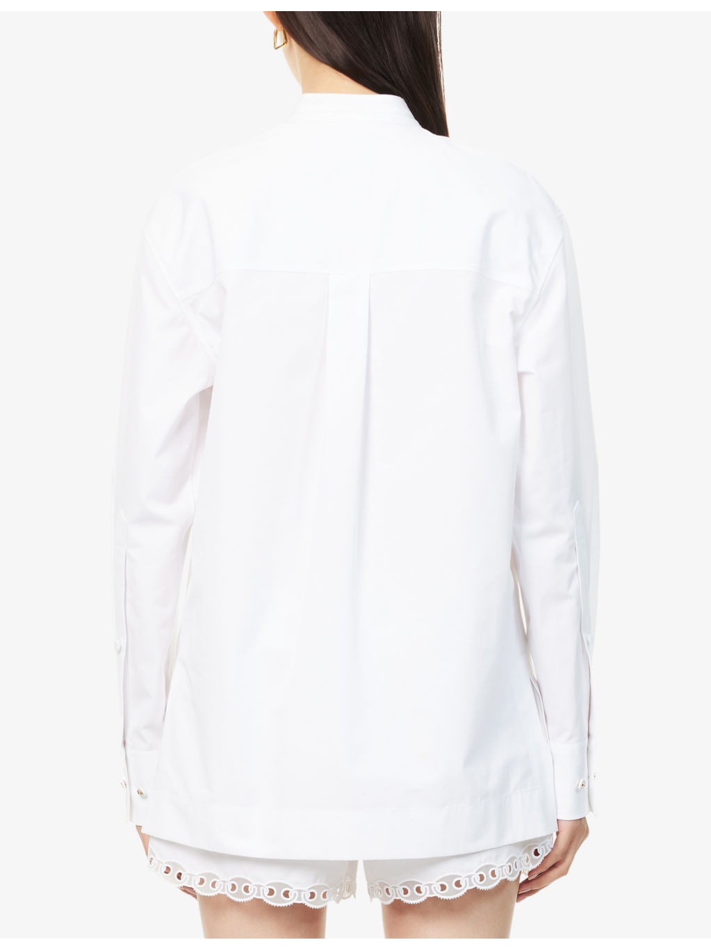 Band-Collar Regular-Fit Cotton-Poplin Shirt - 4
