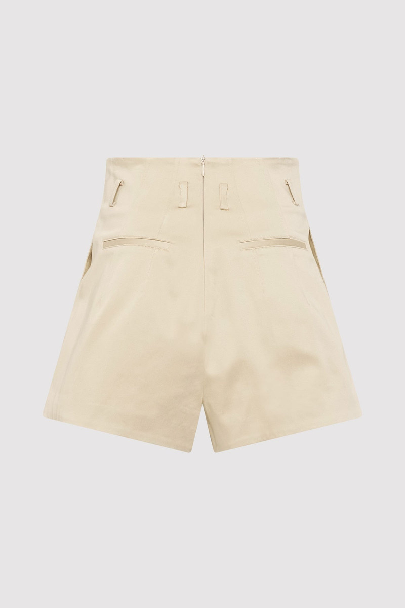 ST. AGNI Cotton Paperbag Waist Shorts - Champagne outlook