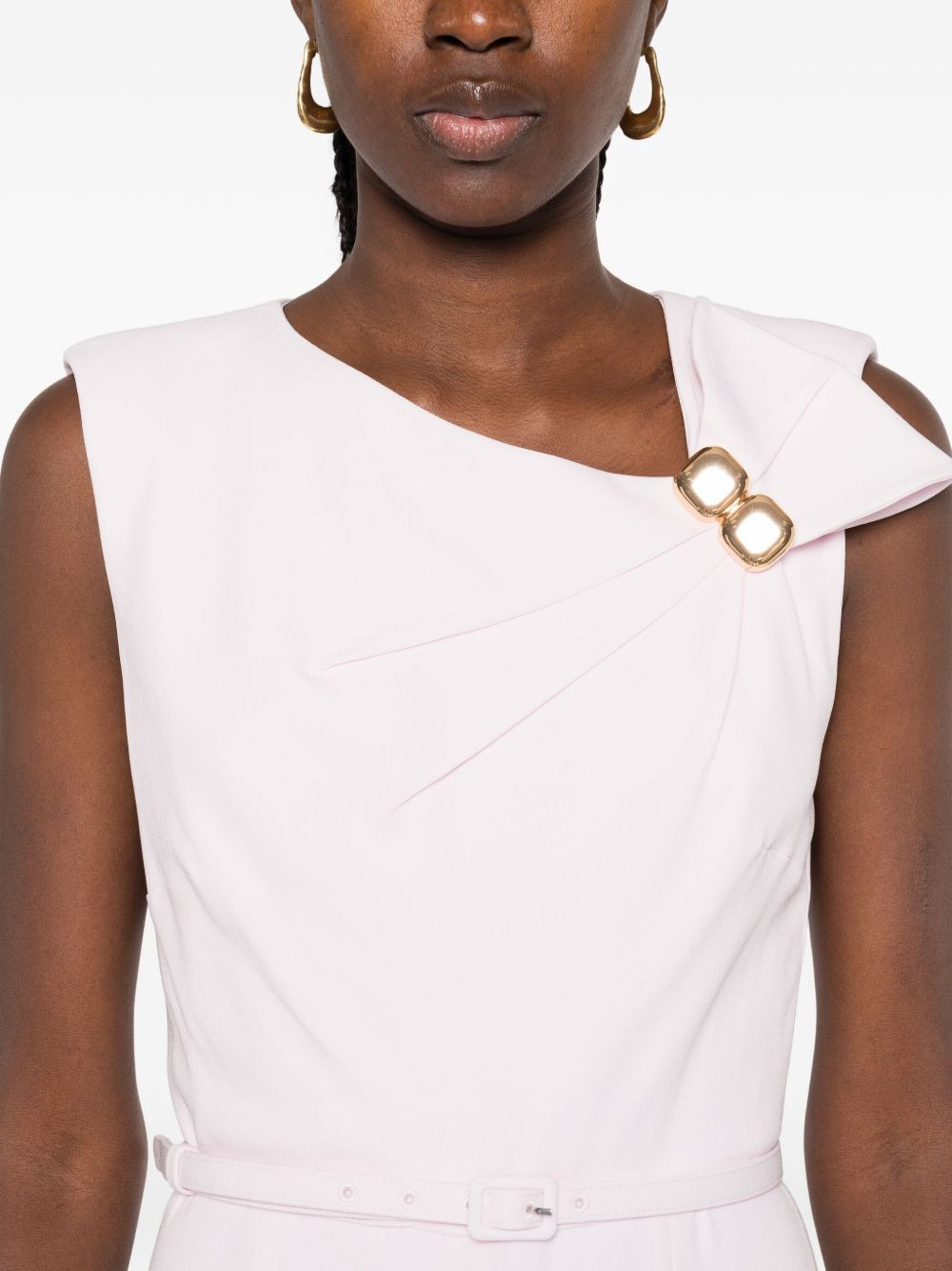 knot-detail belted midi dress - 5