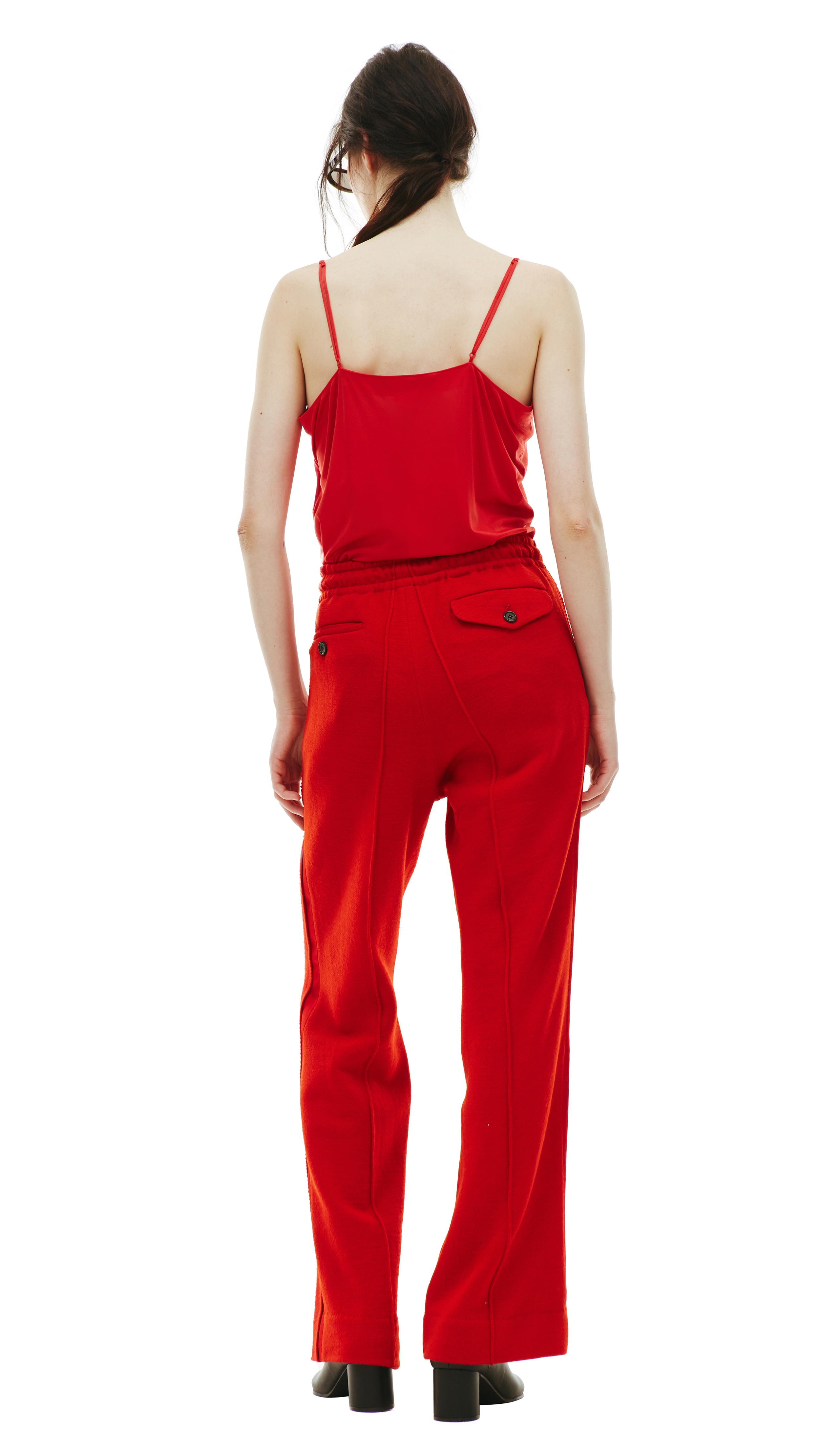 RED WOOL TROUSERS - 3
