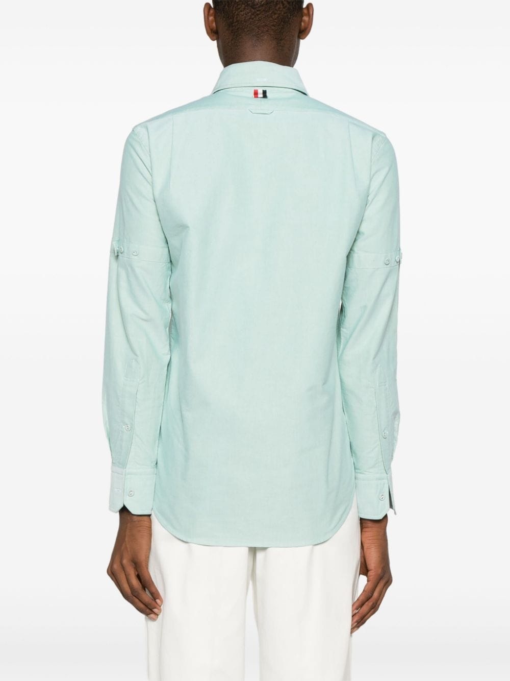 armband-embellished cotton shirt - 4