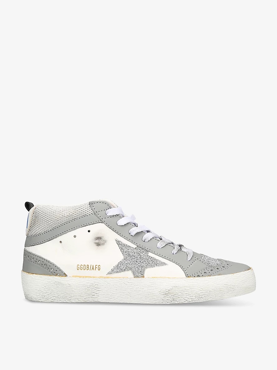 Mid Star 60467 logo-print leather mid-top trainers - 1
