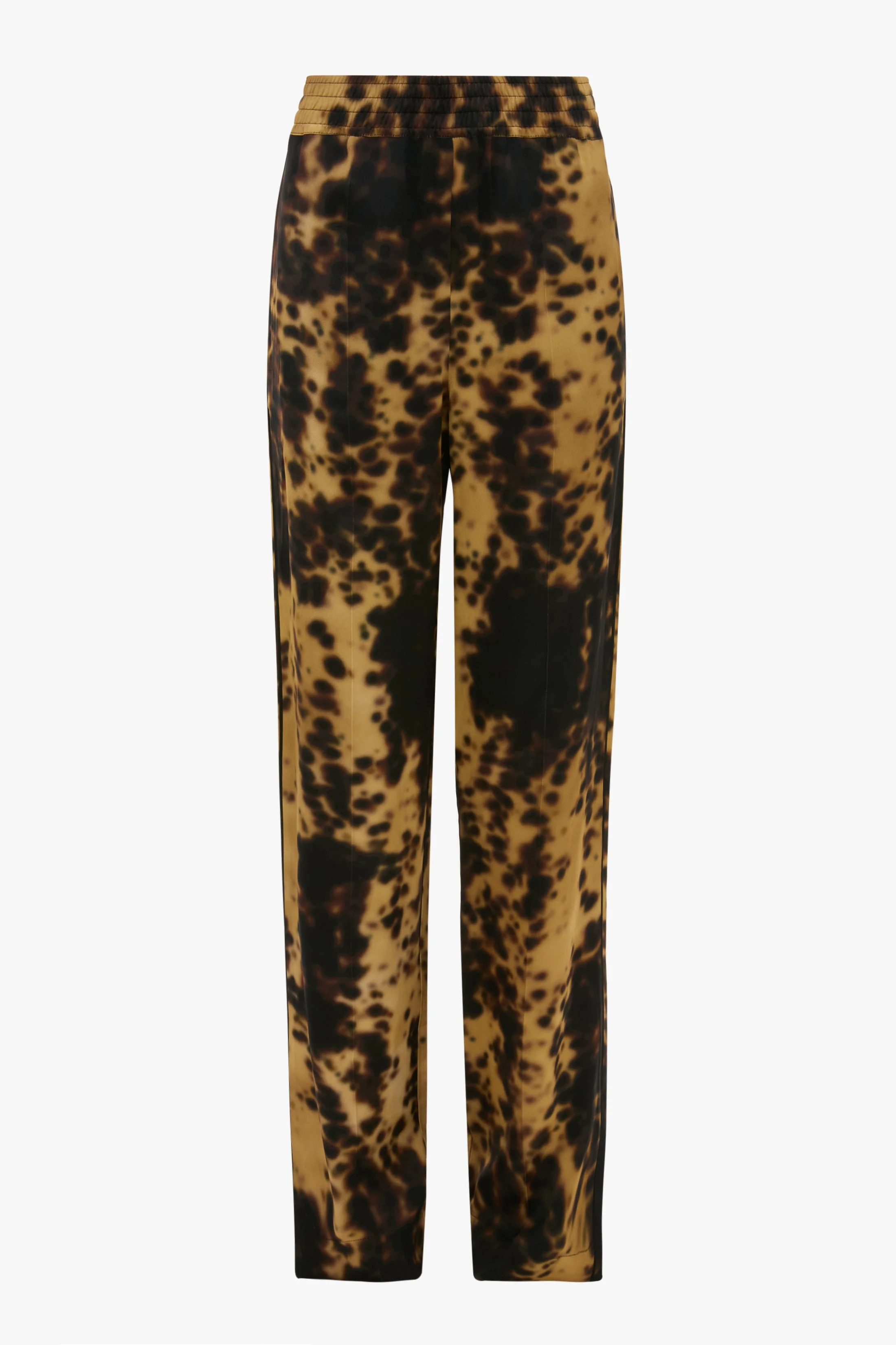 Pyjama Trouser In Olive Brown Print - 1