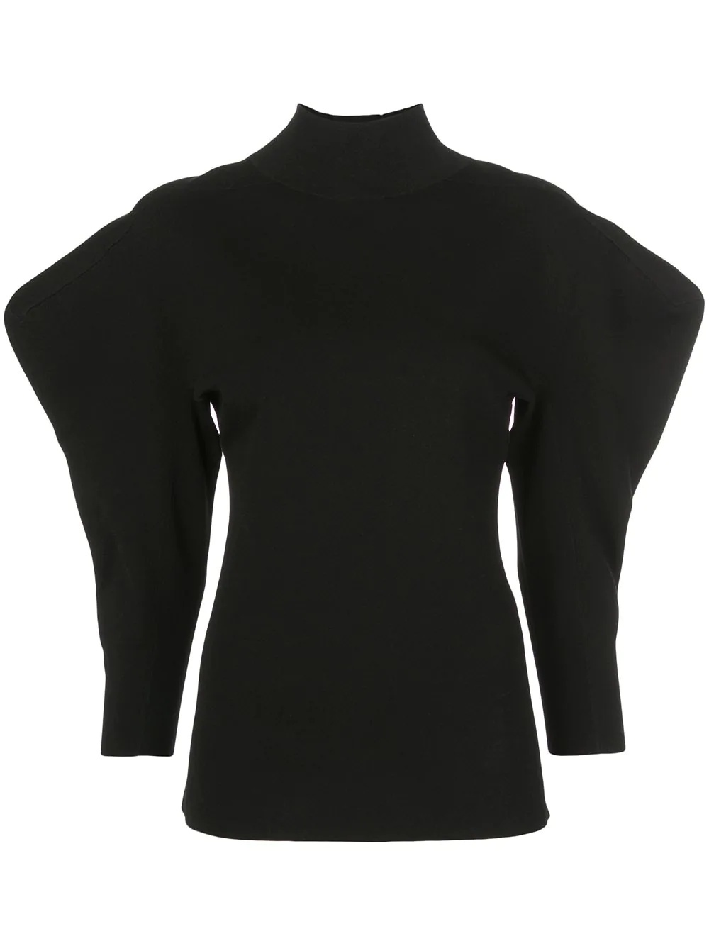 structured shoulders turtleneck jumper - 1