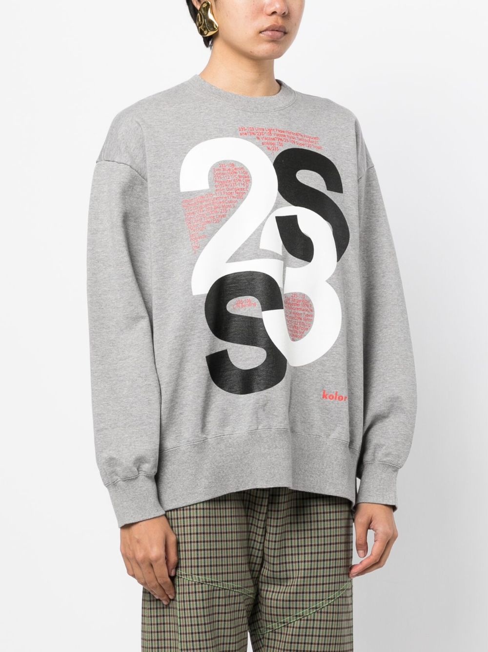 logo-print cotton sweatshirt - 3