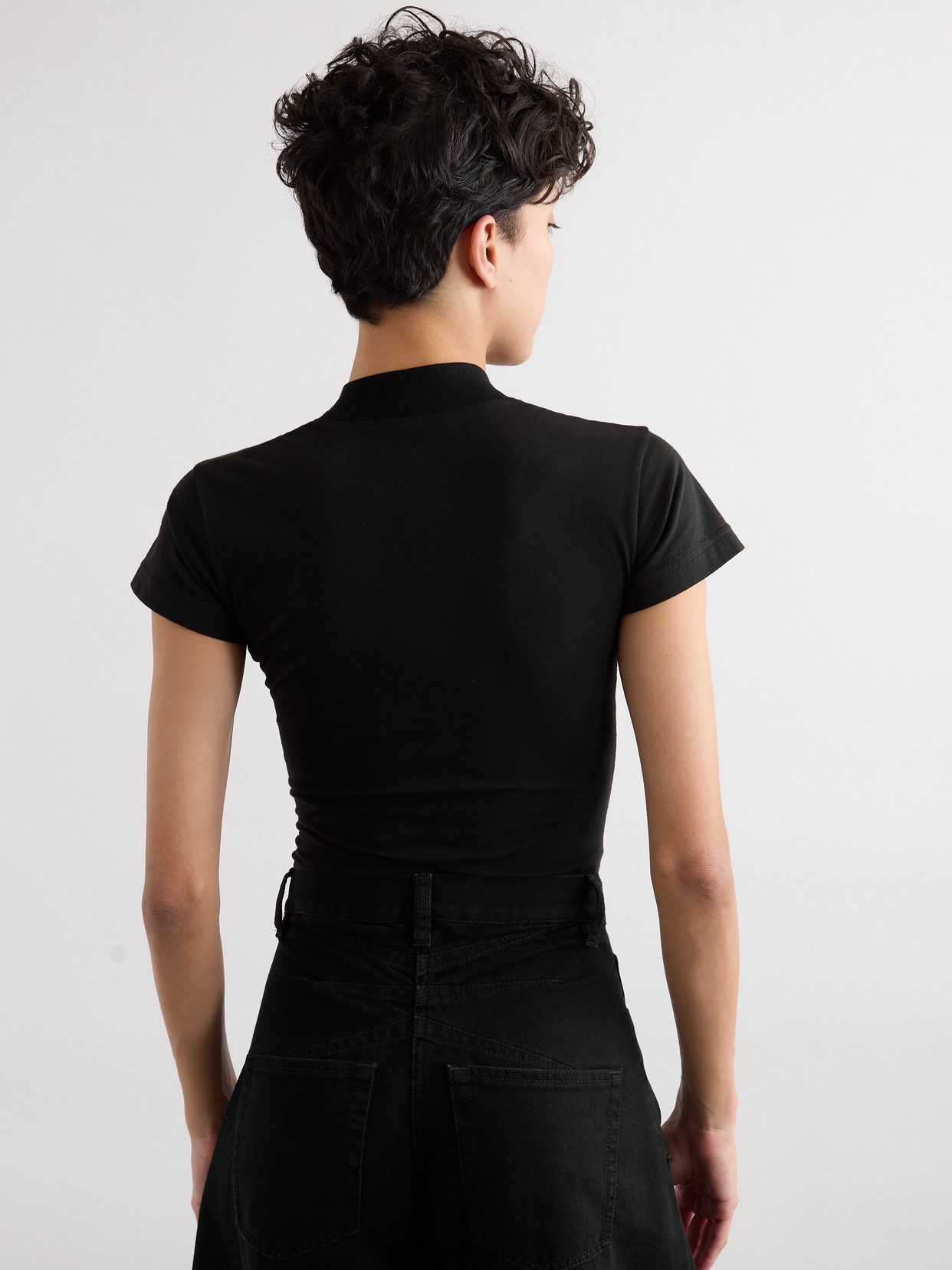 Embroidered Stretch-cotton Jersey Bodysuit - 3