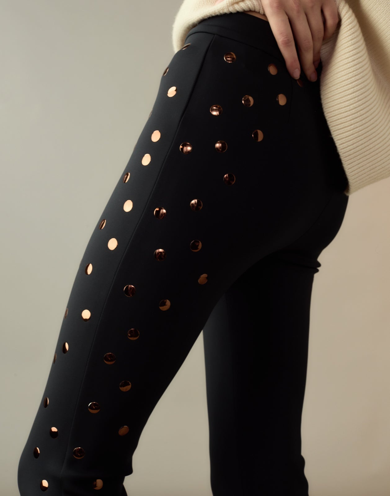 Studded Bonded Pants - 6