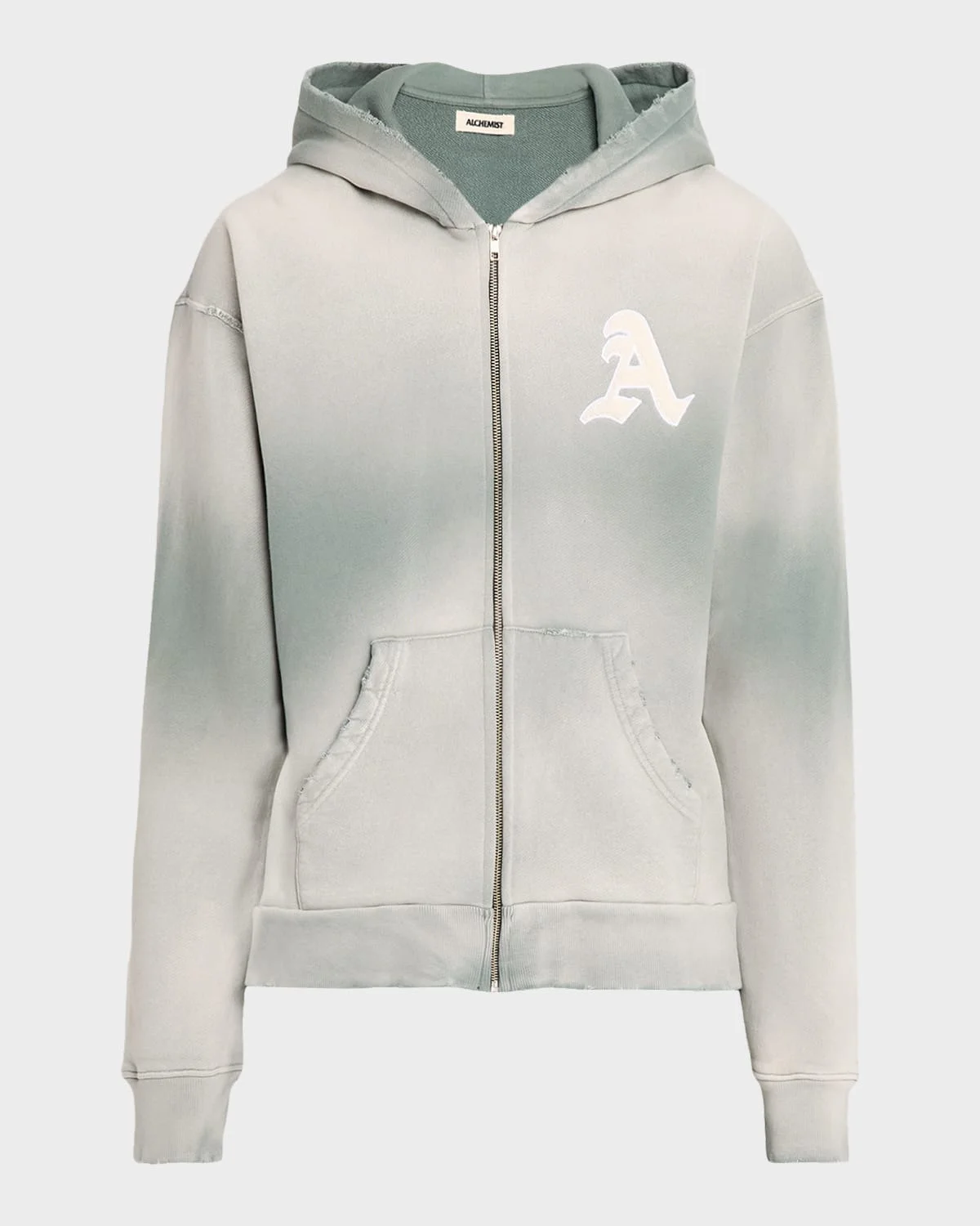Men's Cotton Monogram Full-Zip Hoodie - 1
