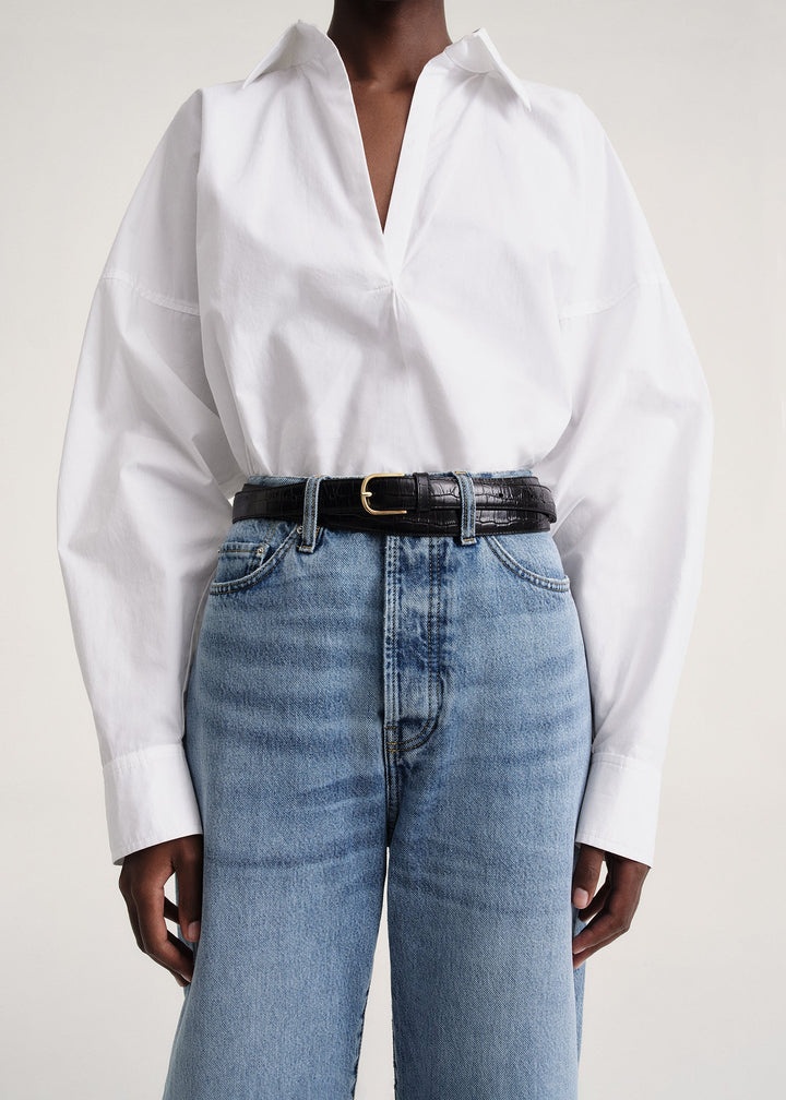Poplin shirt white - 4